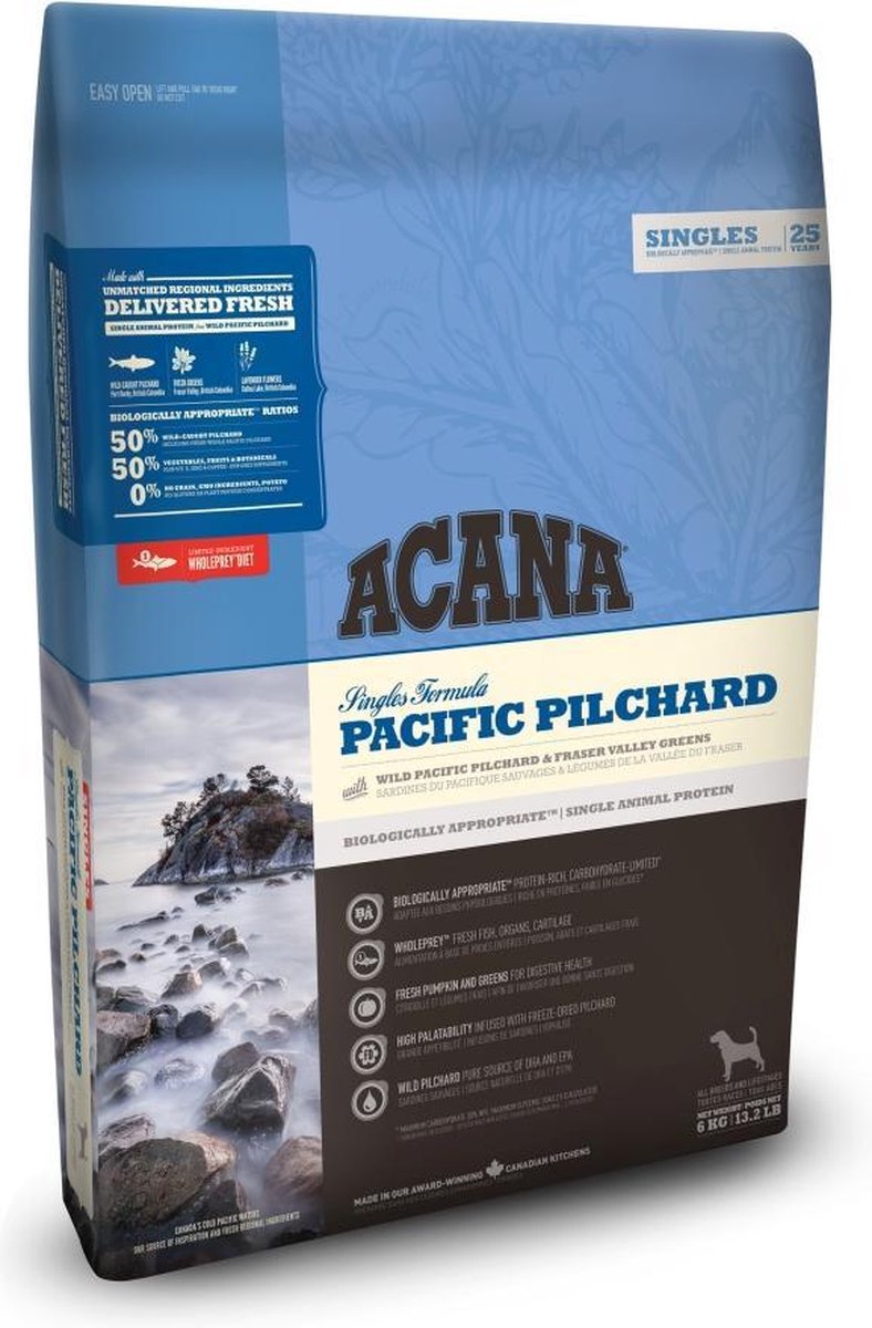 Acana singles pacific pilchard hondenvoer 6 kg