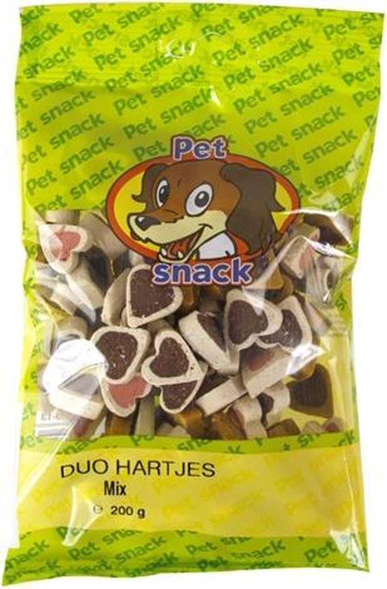 Petsnack duo hartjes mix - 200 gr - 14 stuks