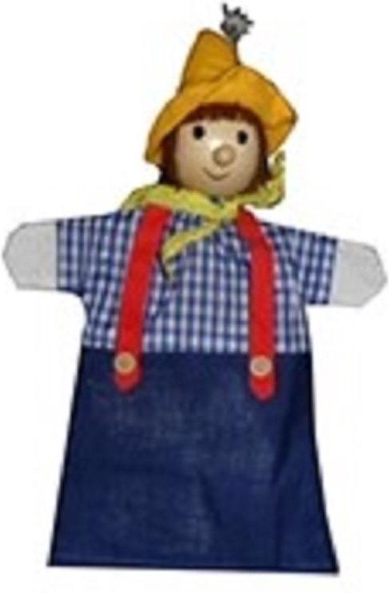 Poppenkast pop Jan Klaasen poppenkastpop blauw