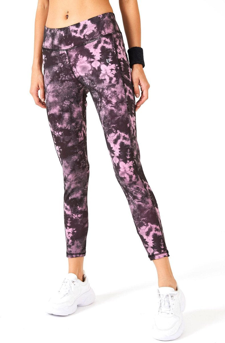 cúpla Women's Activewear Leggings Tie Dye Pattern Fashionable Sportswear for Training Gym Running Yoga