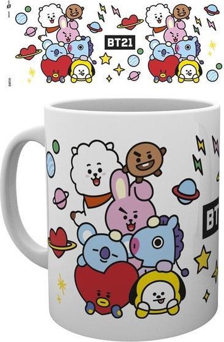 Bt21 Mok Personages 325 Ml Keramiek Wit