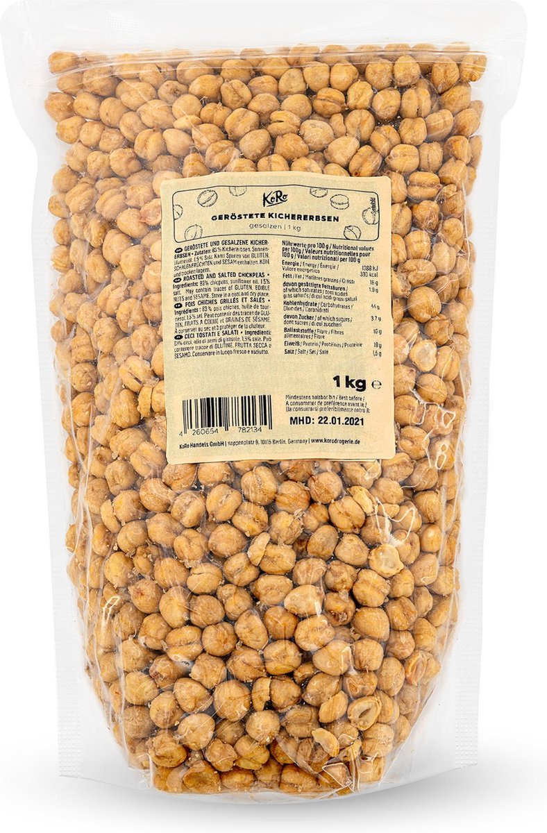 KoRo | Geroosterde kikkererwten gezouten 1 kg