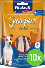 10 x Vitakraft Jumpers Dental Kip Twisted M 150 gram Hond
