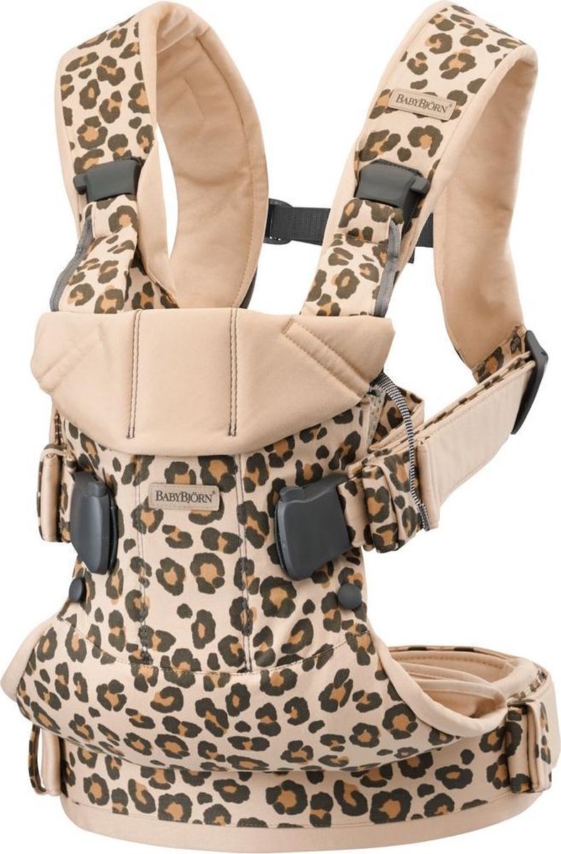BABYBJÖRN Draagzak One - Beige-Luipaard Cotton