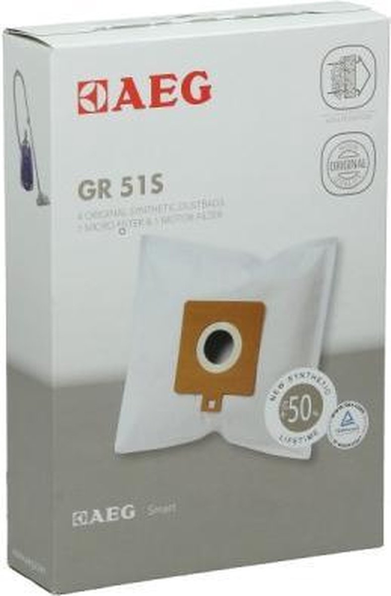 AEG GR51 Stofzuigerzakken - 5 stuks + 1 motorfilter + 1 microfilter