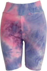 Fashion Dames Korte Broek / Comfort broek / Zomer broek | Lichtblauw-Roze - XL