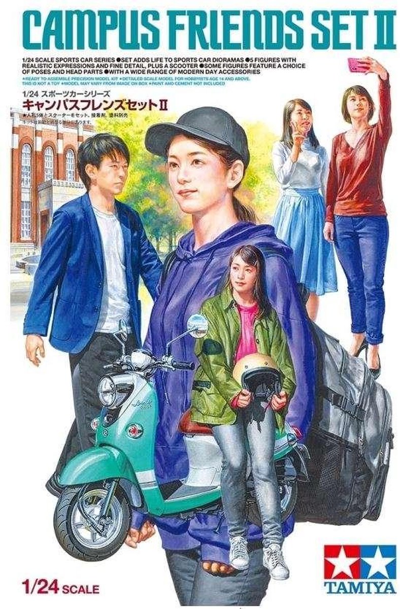 1:24 Tamiya 24356 Campus Friends Set II Plastic kit