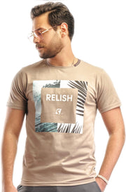 Embrator mannen T-shirt Relish beige maat L