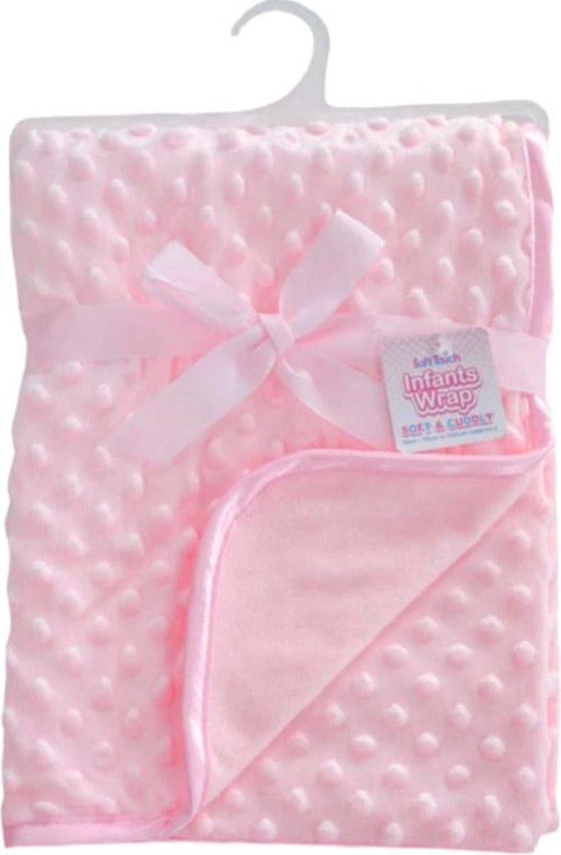 Soft Touch | Bubble Fleece Deken | 75x100 cm | Roze