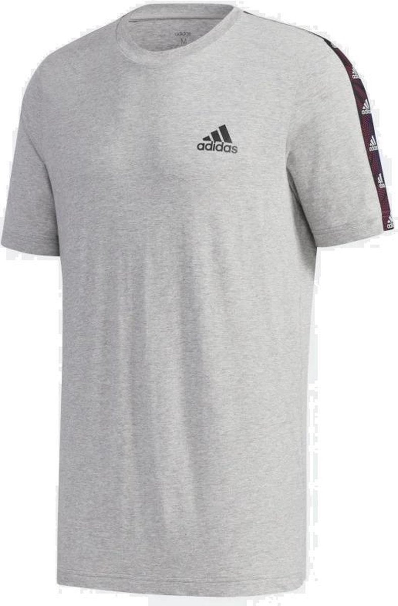 Adidas Essential Tape Tee heren sportshirt midden grijs