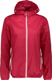 Cmp Regenjas Dames Vaste Capuchon Nylon Rood Maat 38