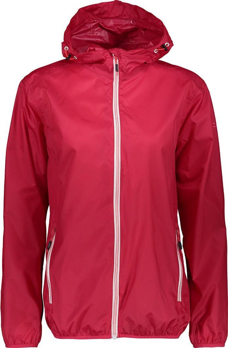 Cmp Regenjas Dames Vaste Capuchon Nylon Rood Maat 38