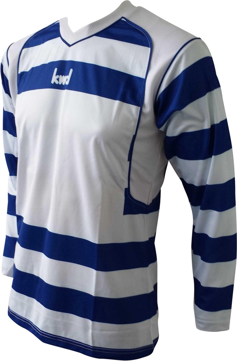 KWD Shirt Desperado lange mouw - Blauw/wit - Maat M
