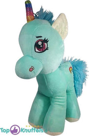 Rainbow Unicorn Pluche Knuffel (Turquoise) 30 cm | Regenboog Eenhoorn Peluche Plush Toy | Speelgoed Knuffeldier Knuffelpop voor kinderen | Extra zacht en lief knuffeltje