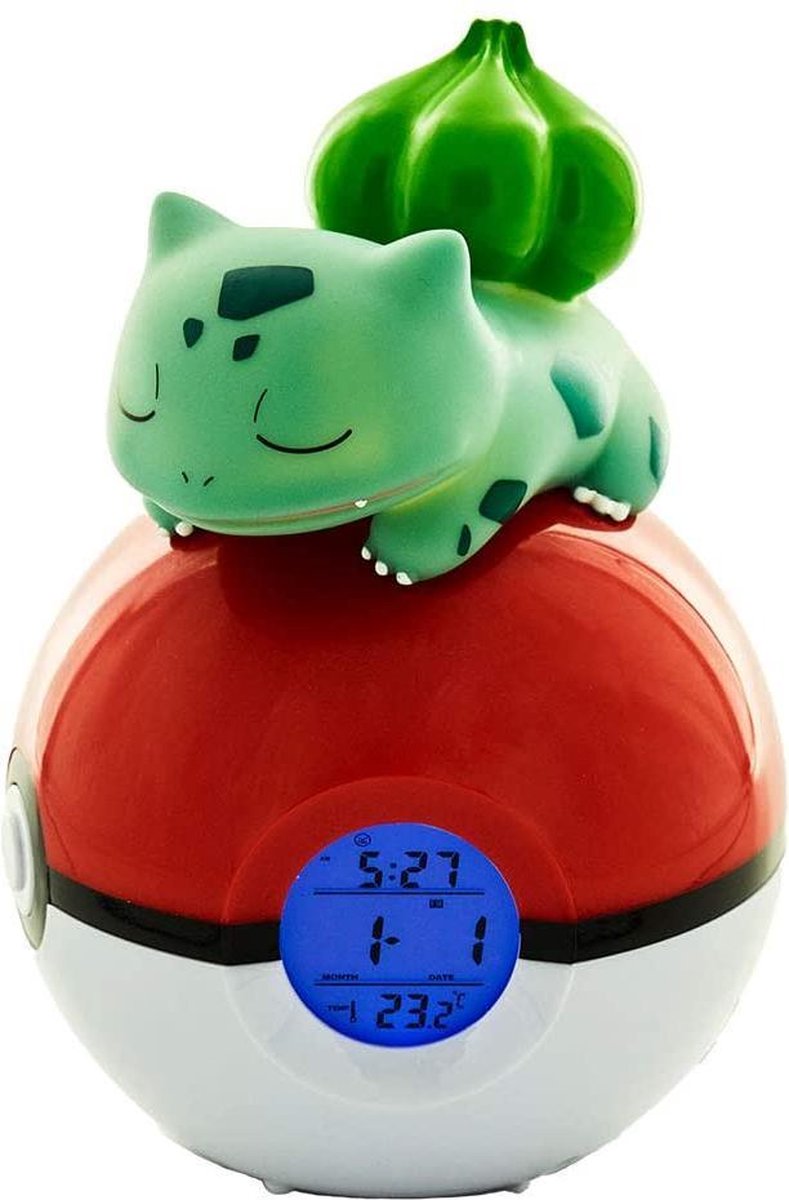 Teknofun Pokémon Wekkerradio - Poké Ball Bulbasaur