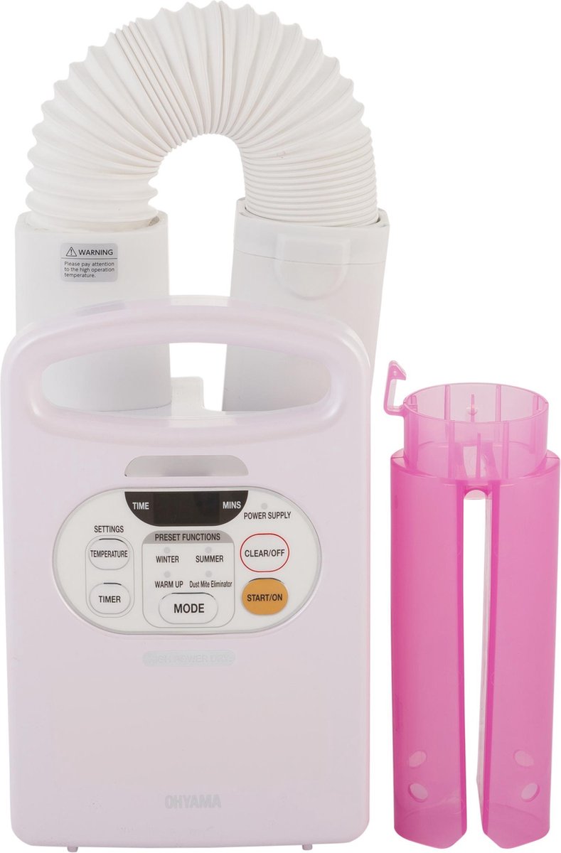 IRIS FK-C2 - Dekbed Verwarmer & Schoenendroger - 2 in 1 - Inclusief Timer - Roze