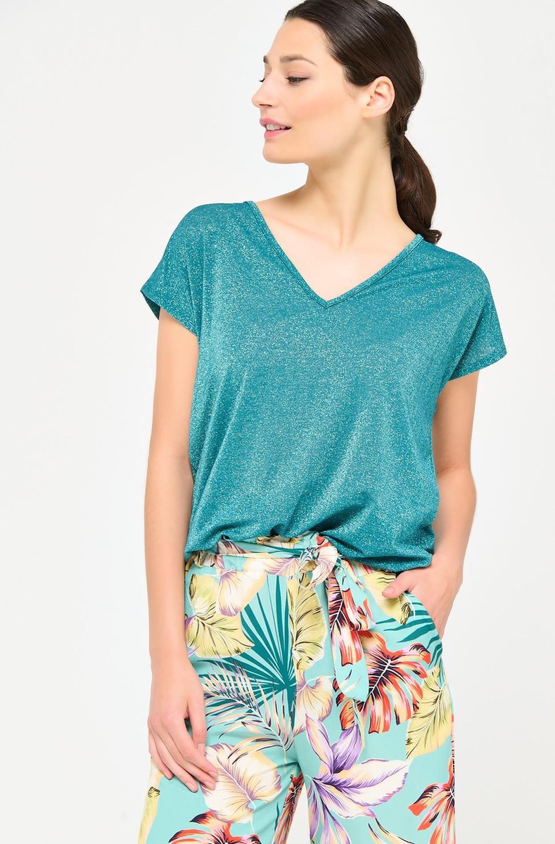 Lurex t-shirt - Groen