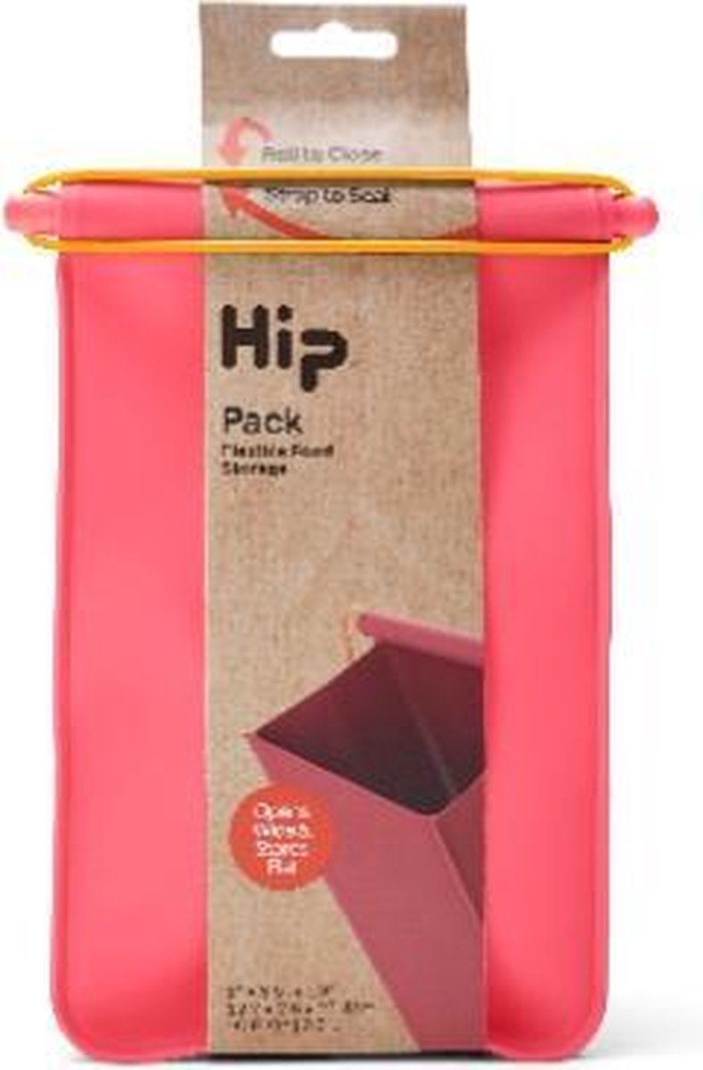 HIP Pack Medium - Herbruikbare Lunchzak - Siliconen/Polypropyleen - Roze