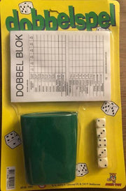 Yahtzee Scoreblok 5 x dobbelsteen en dobbel beker - dobbel blok 5 dobbelstenen en dobbel beker