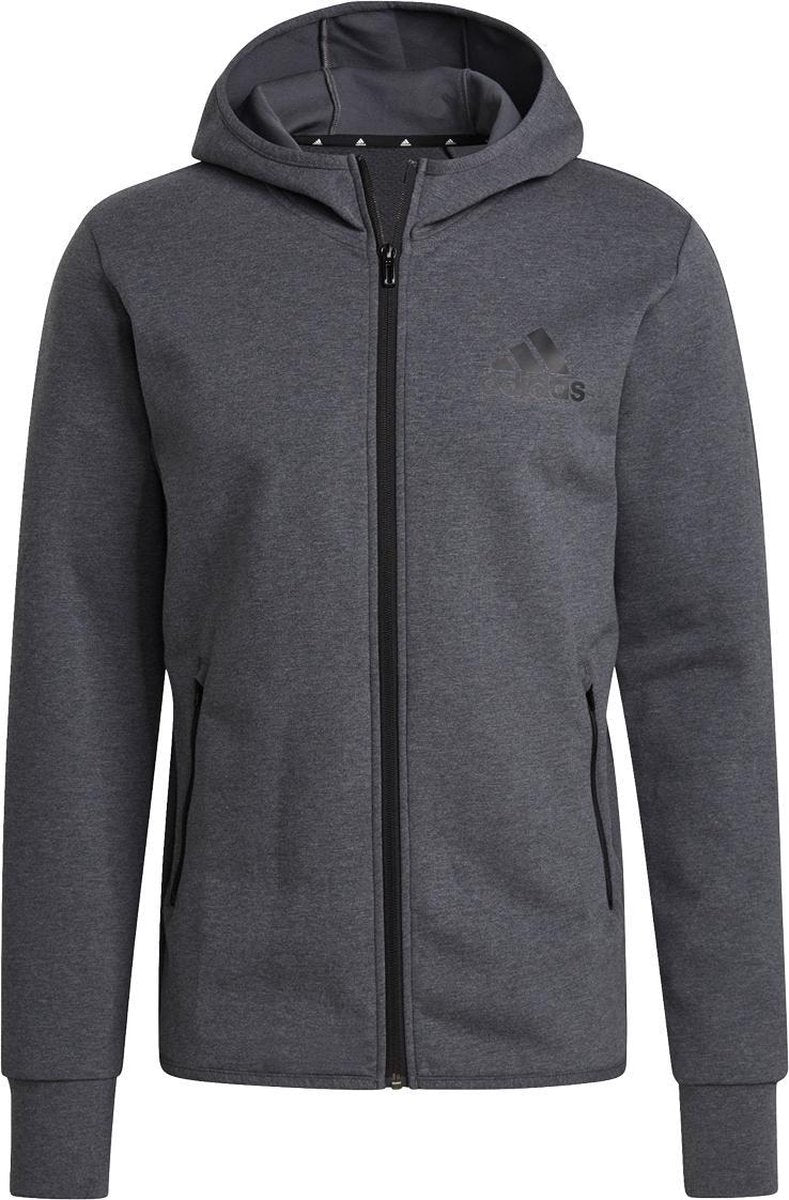 adidas - Move Motion Full-Zip AEROREADY Hoodie - Grijs - Heren - maat  S