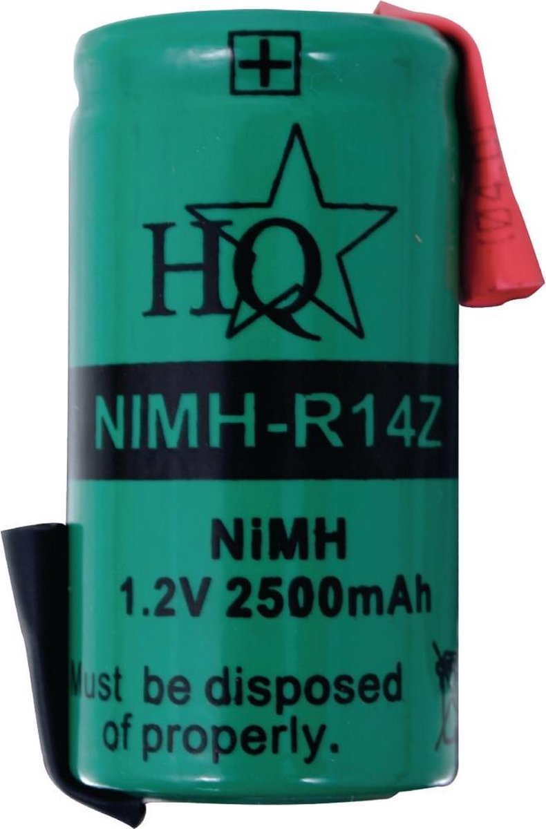 Fixapart NIMH-R14Z Nikkel Metaal Hydride 2500mAh 1.2V oplaadbare batterij/accu