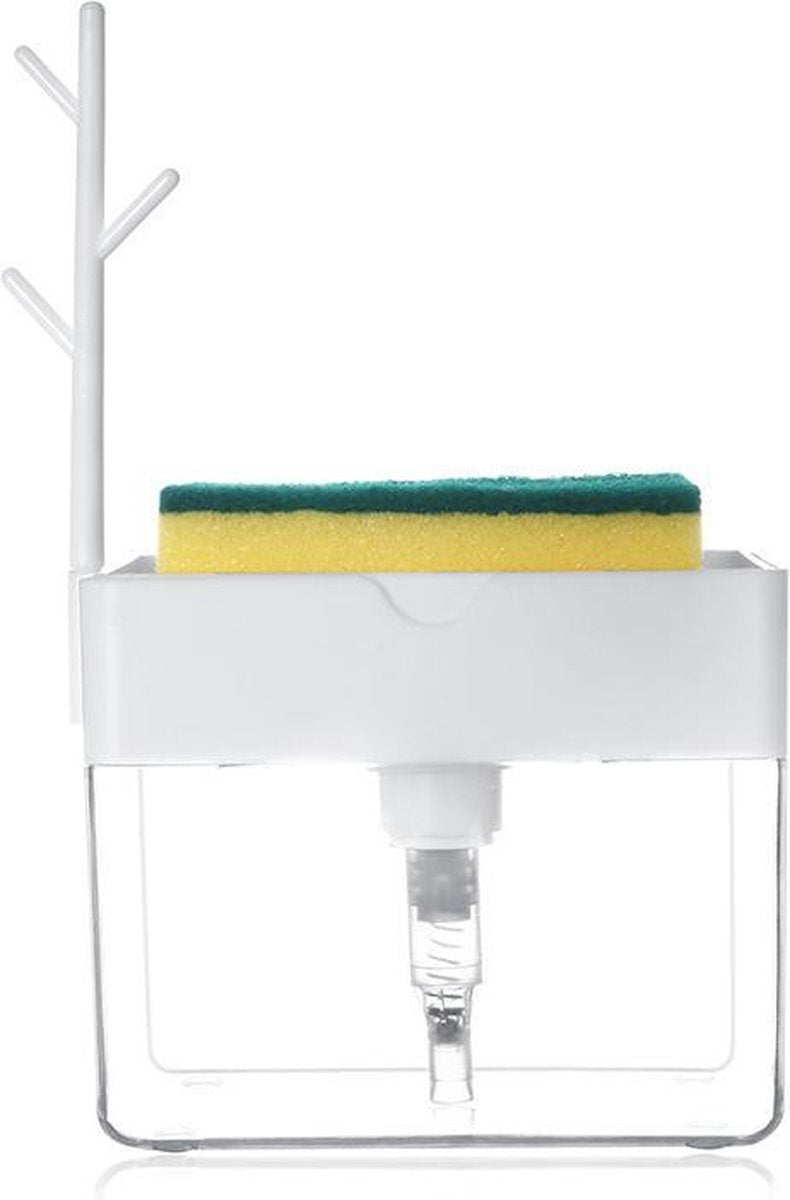 Zeepdispenser - Dispenser voor Vloeibare Zeep - Automatische Dispenser - 2 in 1 - Zeepdoos - Dispenser - Wit