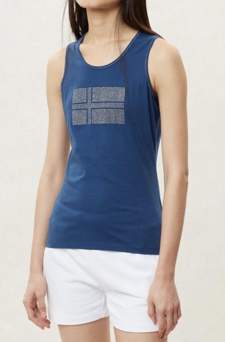 Napapijri Sefro Top Print Blauw - L