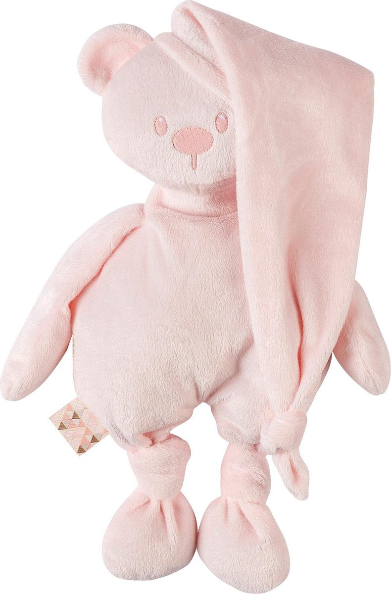 Nattou Beer Lapidou - Knuffel - 30 cm - 100% gerecycleerd - Lichtroze
