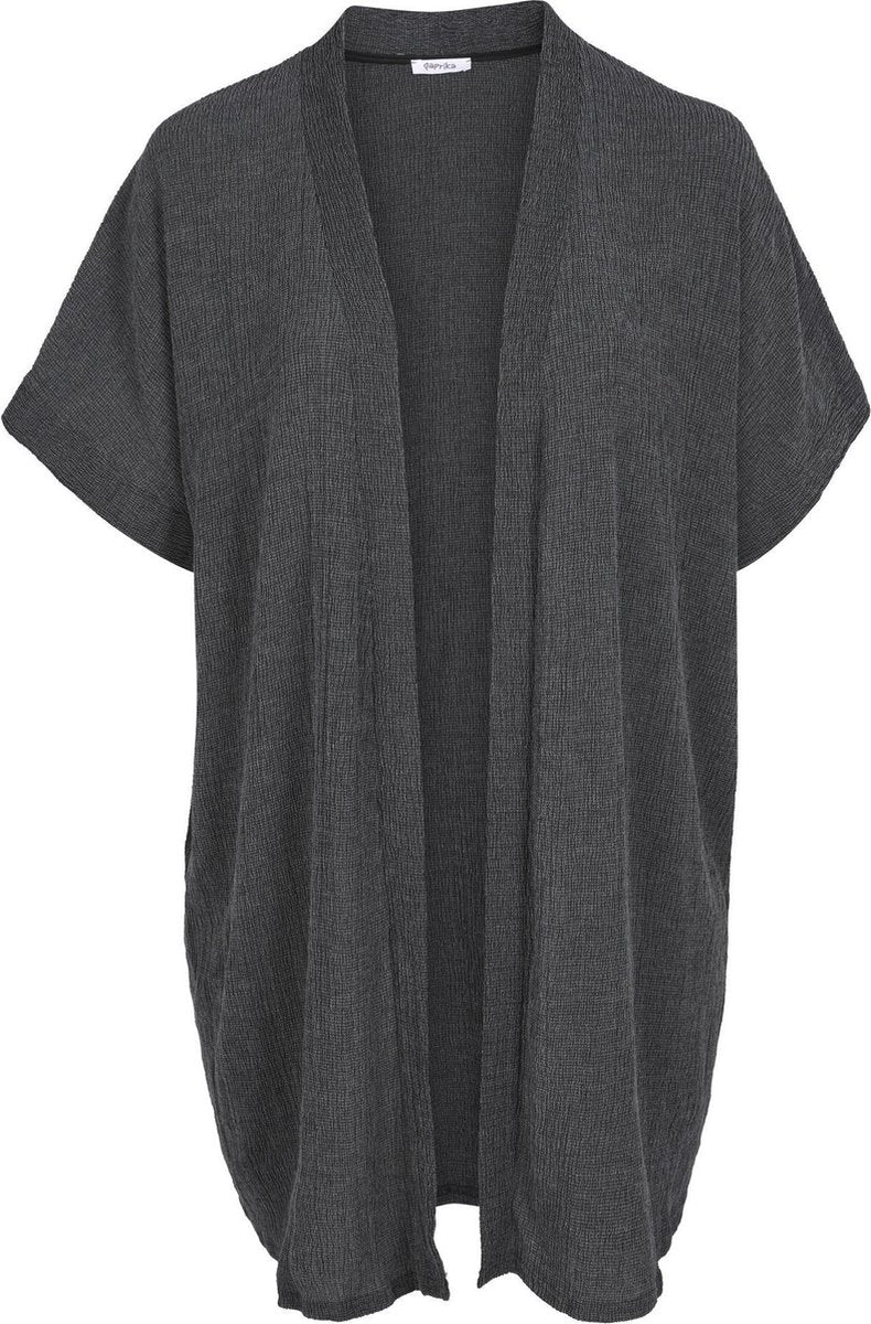 Cardigan in kimonostijl in crinkletricot