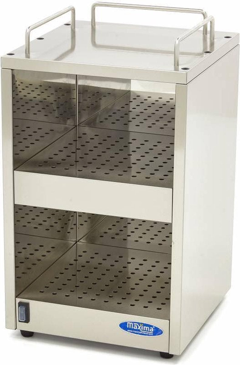 Kopjeswarmer 72 Koffiekopjes - RVS - 2 Etages - Constante Verwarming tot 65 Graden - Kopjesverwarmer - Maxima