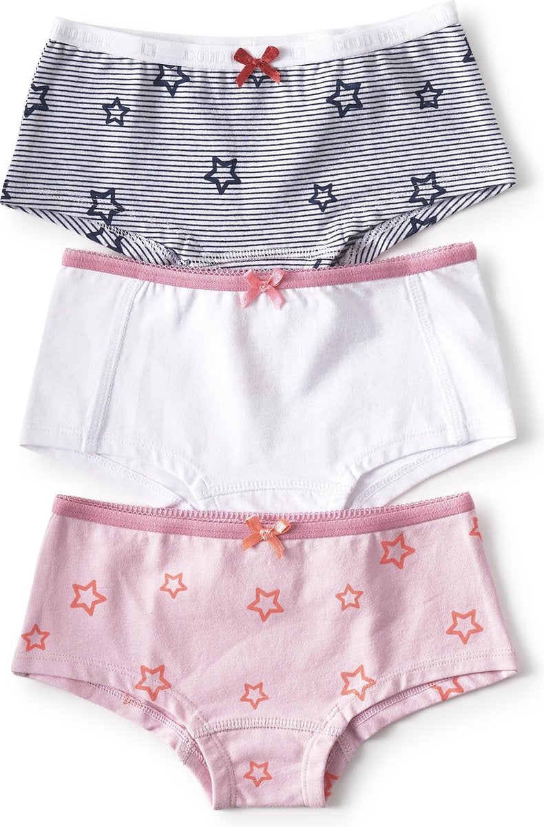 Little Label - meisjes - onderbroek - 3 stuks - sterren multicolor - maat 2Y - bio-katoen