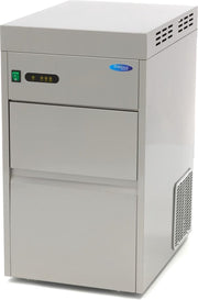 Crushed Ice Machine - 50 kg per 24 uur - 10 kg opslag - RVS - Inbouwmodel - Waterklep - Luchtgekoeld - Horeca Schilferijsmachine - Schaafijs - Maxima