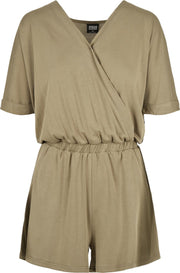Dames Ladies Short Modal Jumpsuit olive