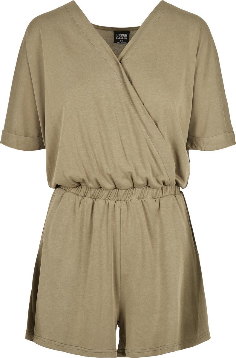 Dames Ladies Short Modal Jumpsuit olive