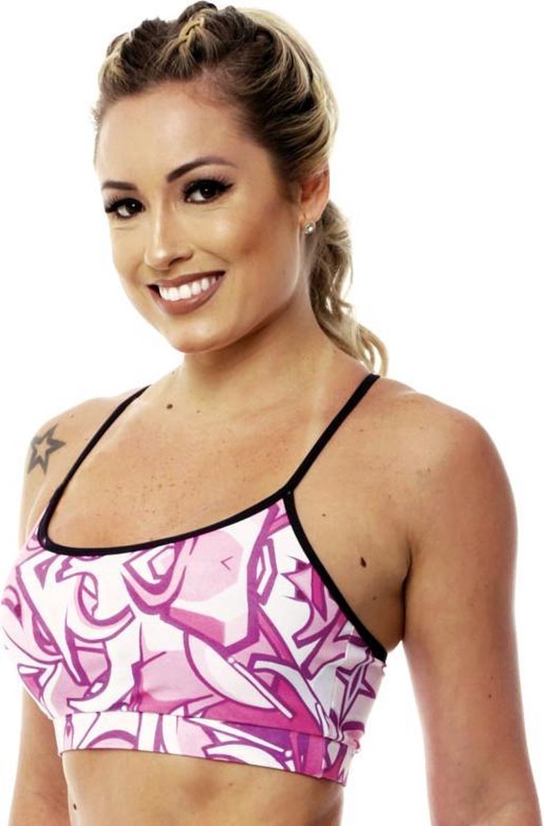 GraffitiBeasts dames sport bh top Leopard maat S