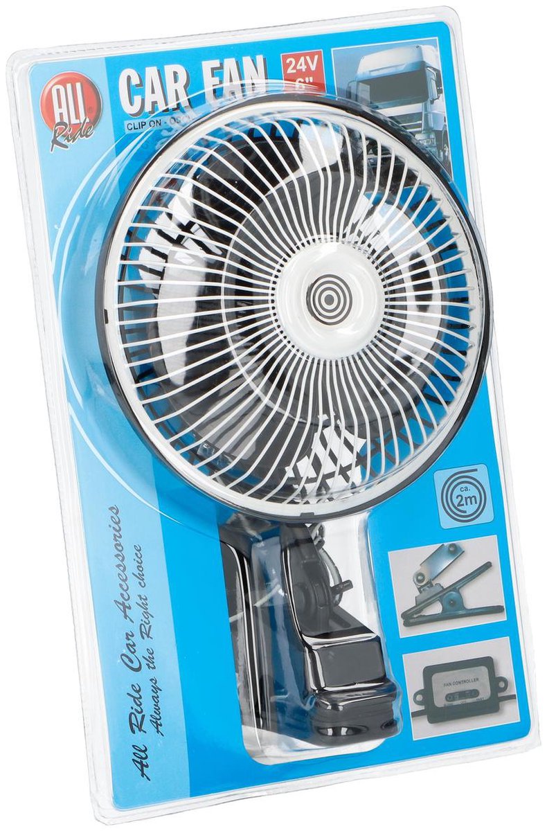 All Ride Truckventilator - 24 V - Oscillerend - 15 cm - met Klem