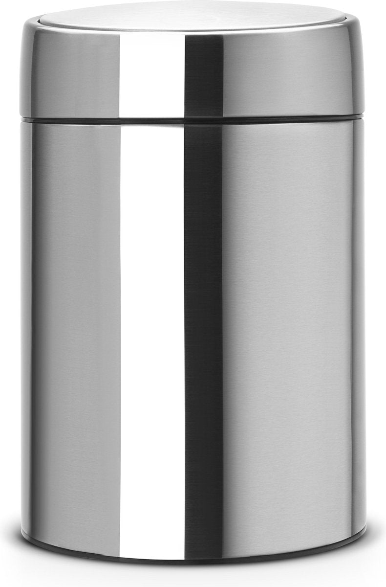 Brabantia Slide Bin Prullenbak - 5 l - Matt Steel Fingerprint Proof