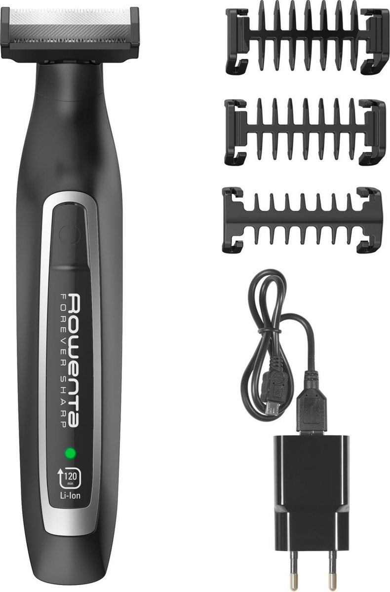Rowenta Forever Sharp TN6000 baardtrimmer Nat en droog Zwart