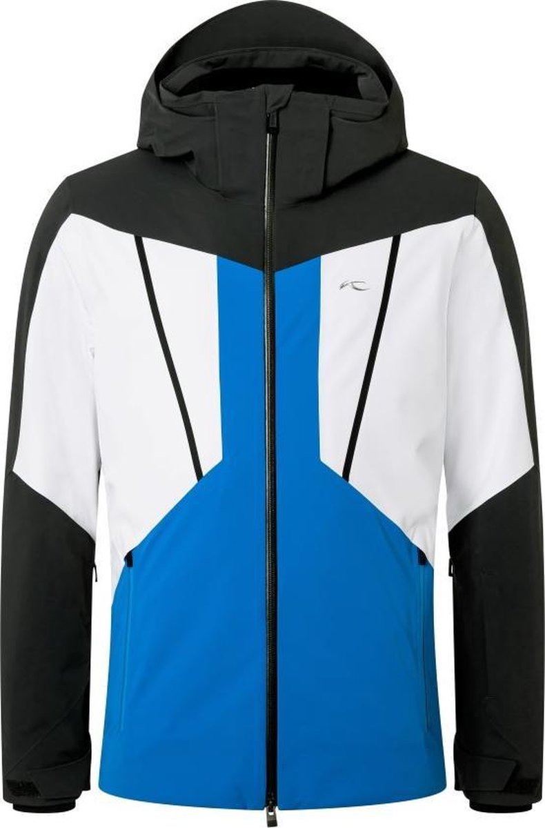Kjus Boval Jacket dark jet green white heren ski jas wit