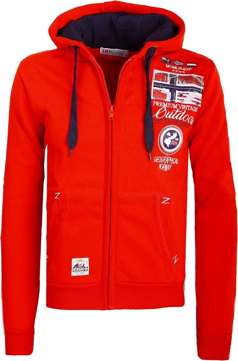 Geographical Norway Vest Capuchon Rood Gotham - M