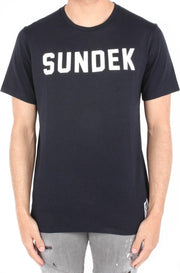 Sundek Shirt - Maat L  - Mannen - blauw/wit