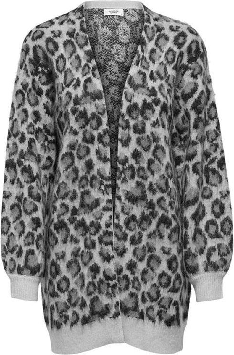 Jdymynte jacquard l/s cardigan Black/leopard