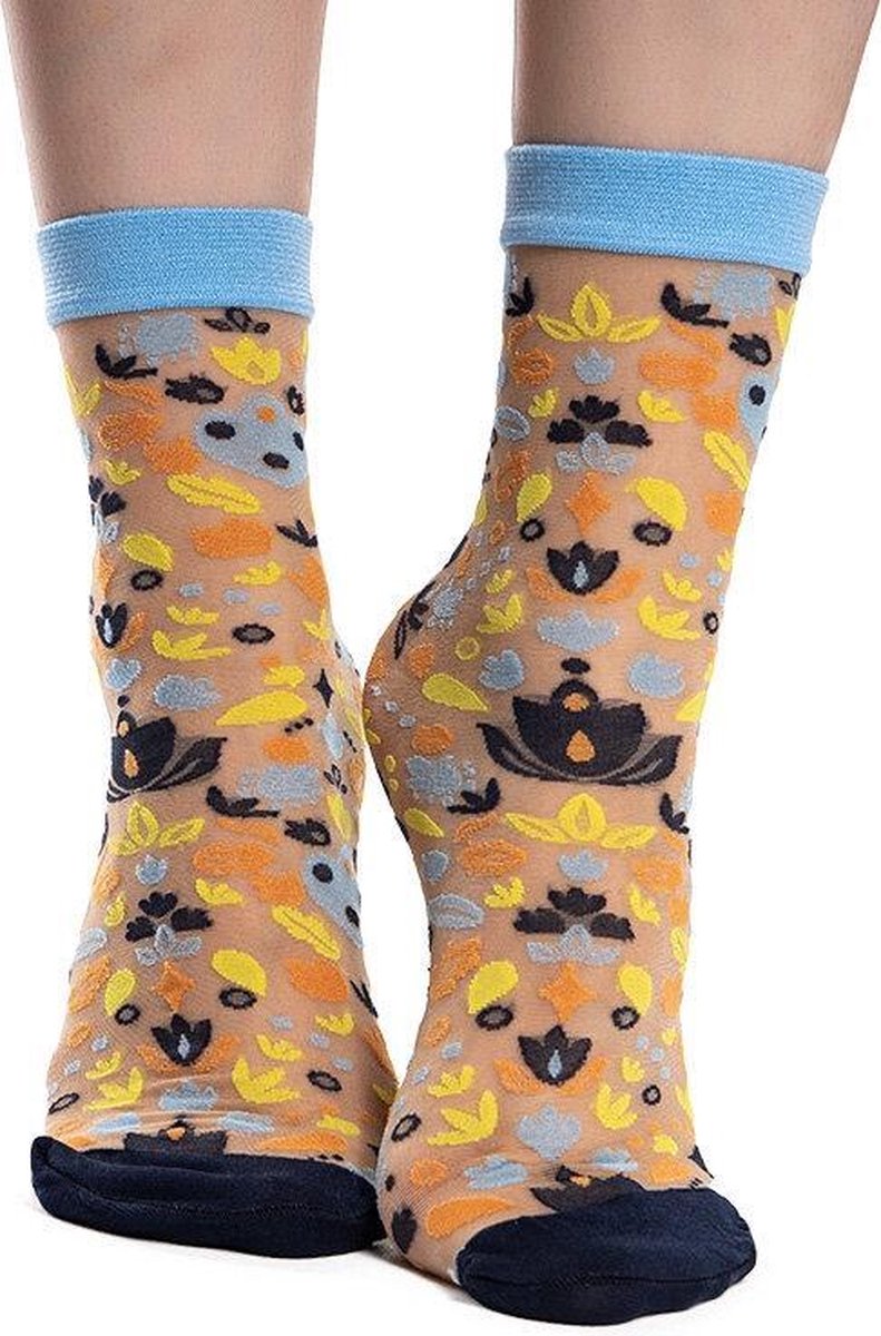 Good Mood Nylon Sokken - Folk Ornamenten -