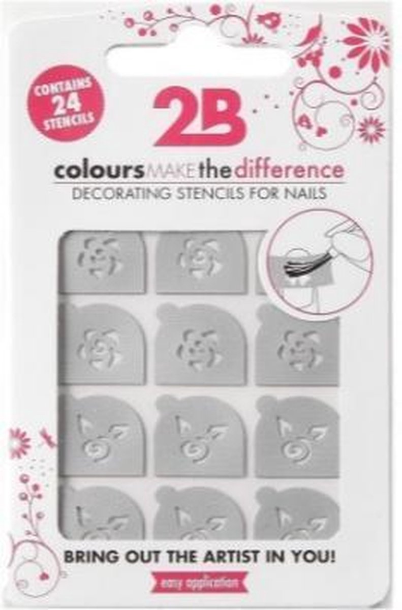 Nail art stencil 05 rose