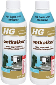 HG ontkalker voor espresso & padkoffiezetapparaten - 2 Stuks !