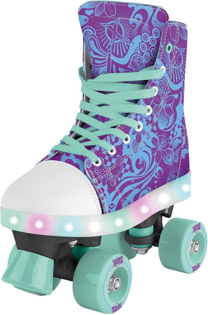 Xootz Canvas Led Quad Rolschaatsen Paars Maat 32