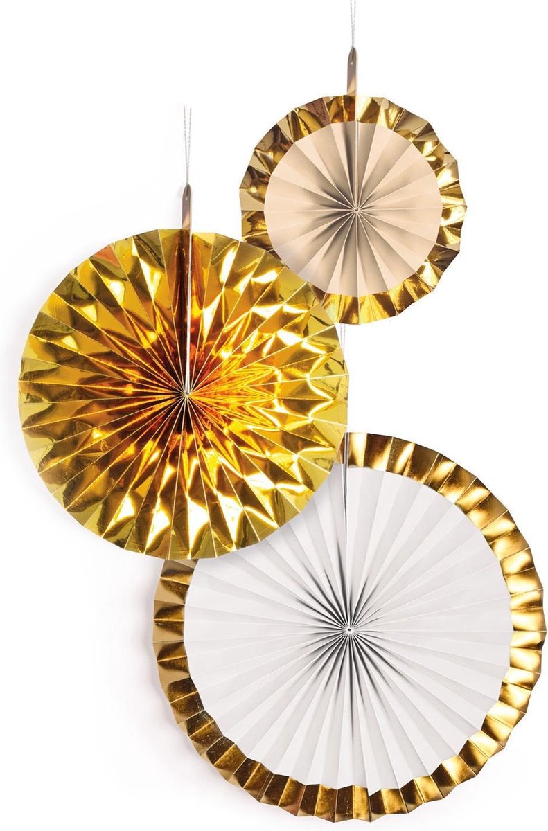 Waaiers Goud Mix - 3 stuks