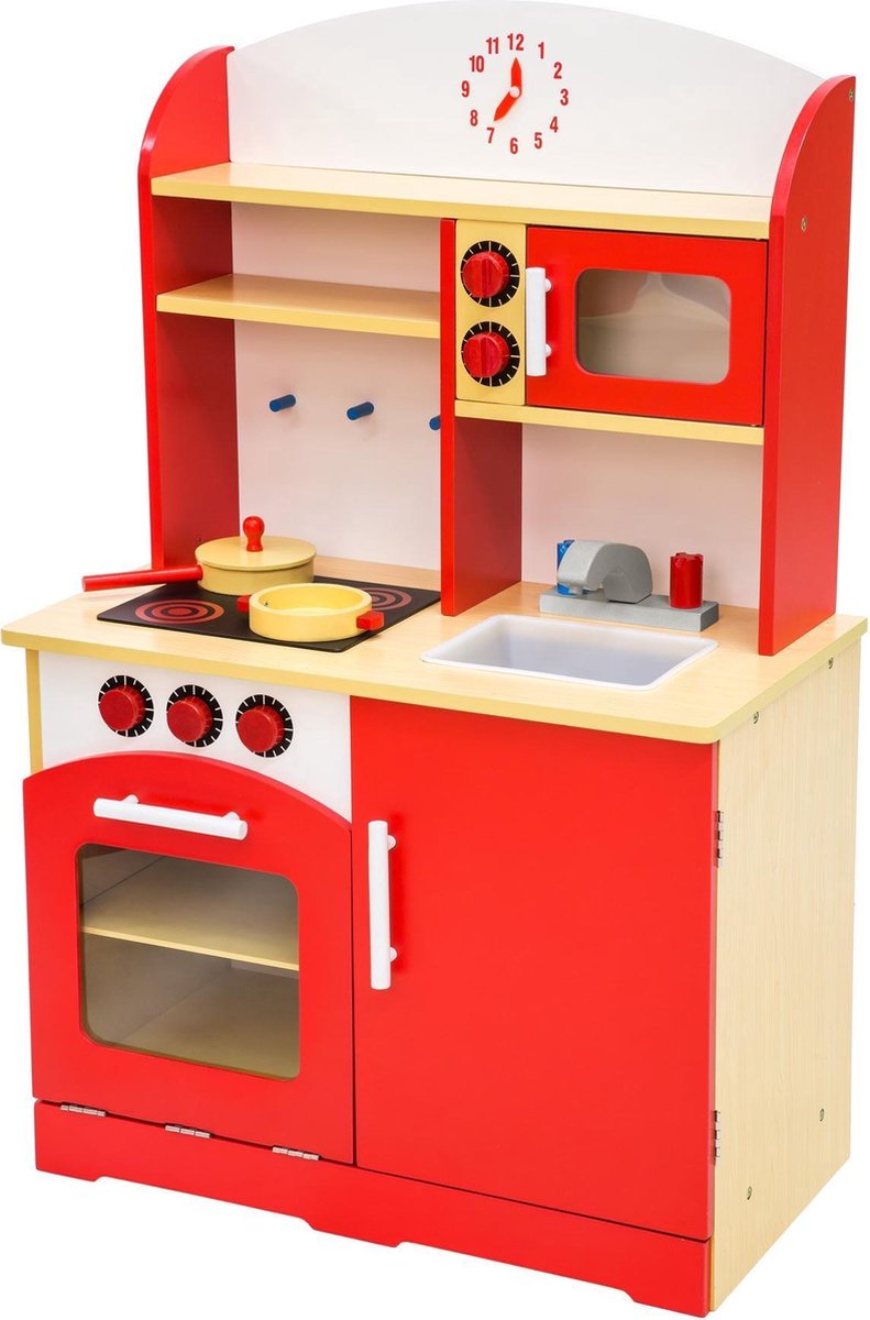 Kinderkeuken Speelkeuken uit hout Speelgoed rood 401235