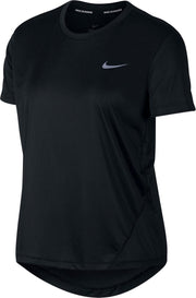 Nike Miler Top S/S Hardloopshirt Dames - Maat S