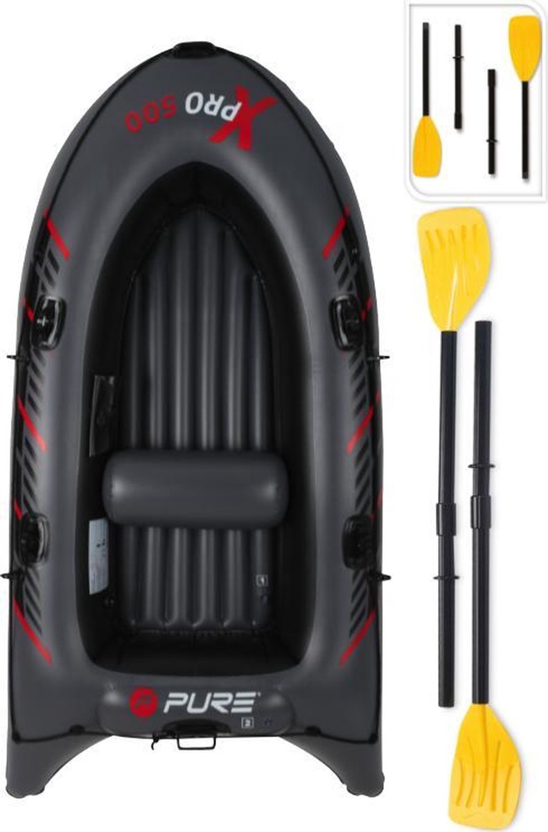 Pure 4 fun - Opblaasbare boot - Xpro 500 - Inclusief peddels - 2-4persoons boot - 0.51 PSI - Wateractiviteiten